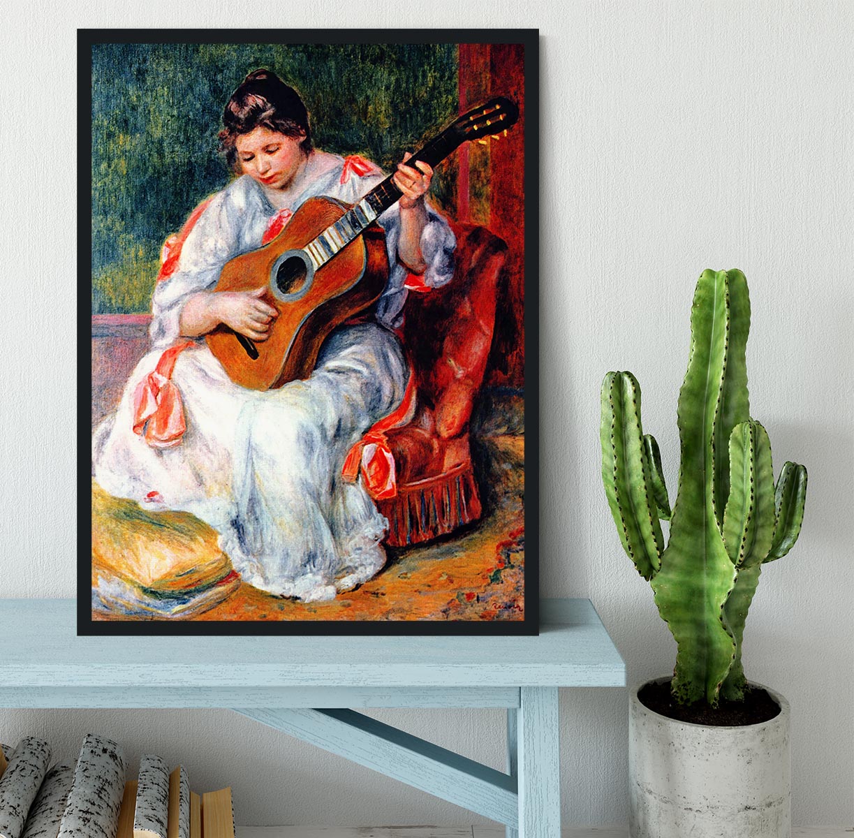 Guitarist by Renoir Framed Print - Canvas Art Rocks - 2