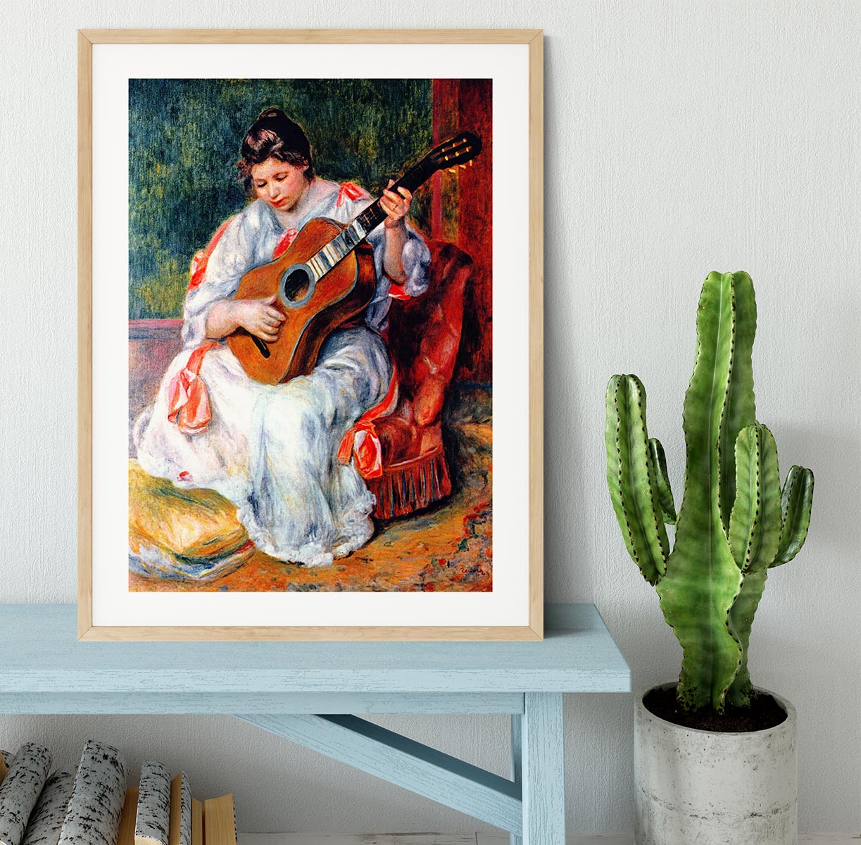 Guitarist by Renoir Framed Print - Canvas Art Rocks - 3