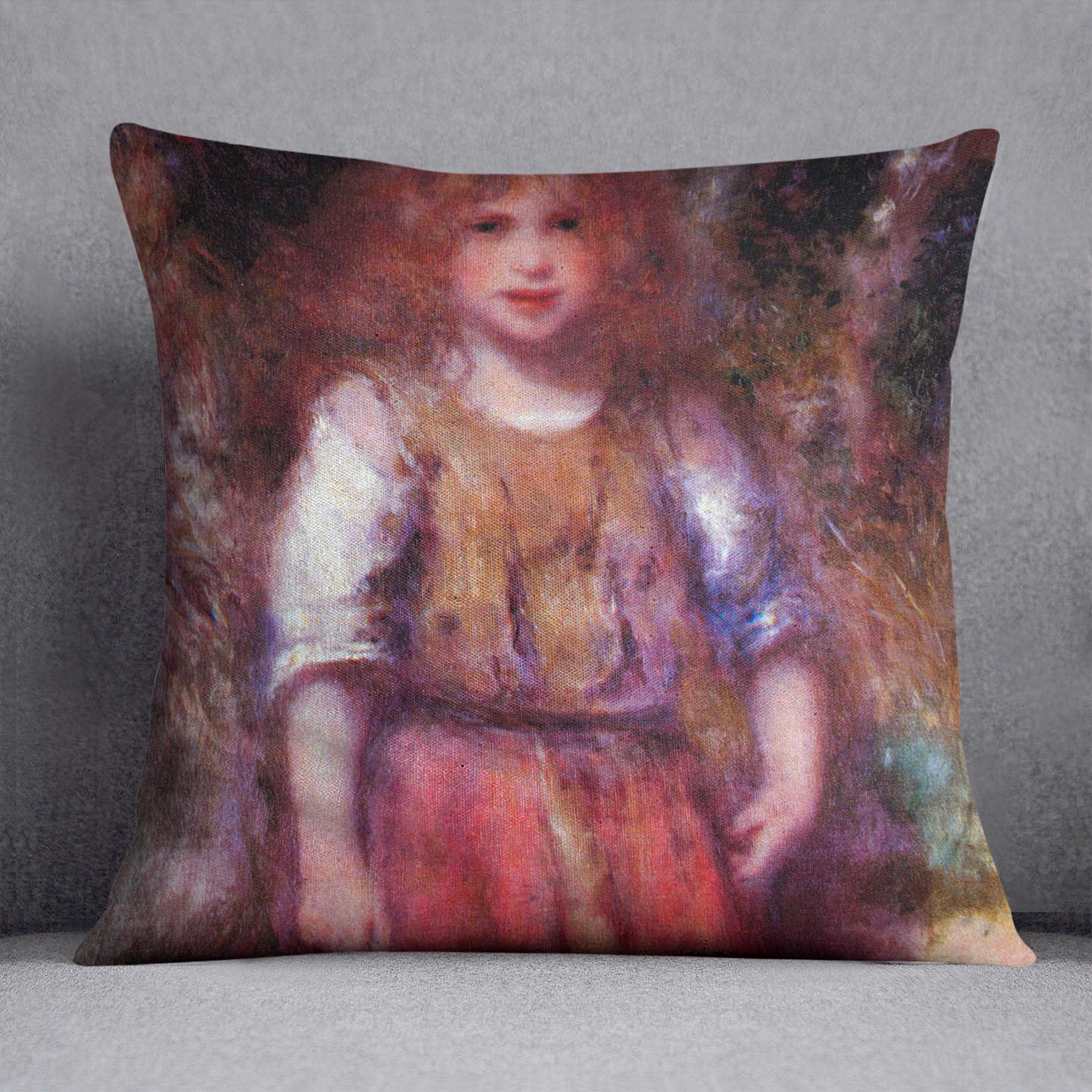 Gypsy girl by Renoir Cushion