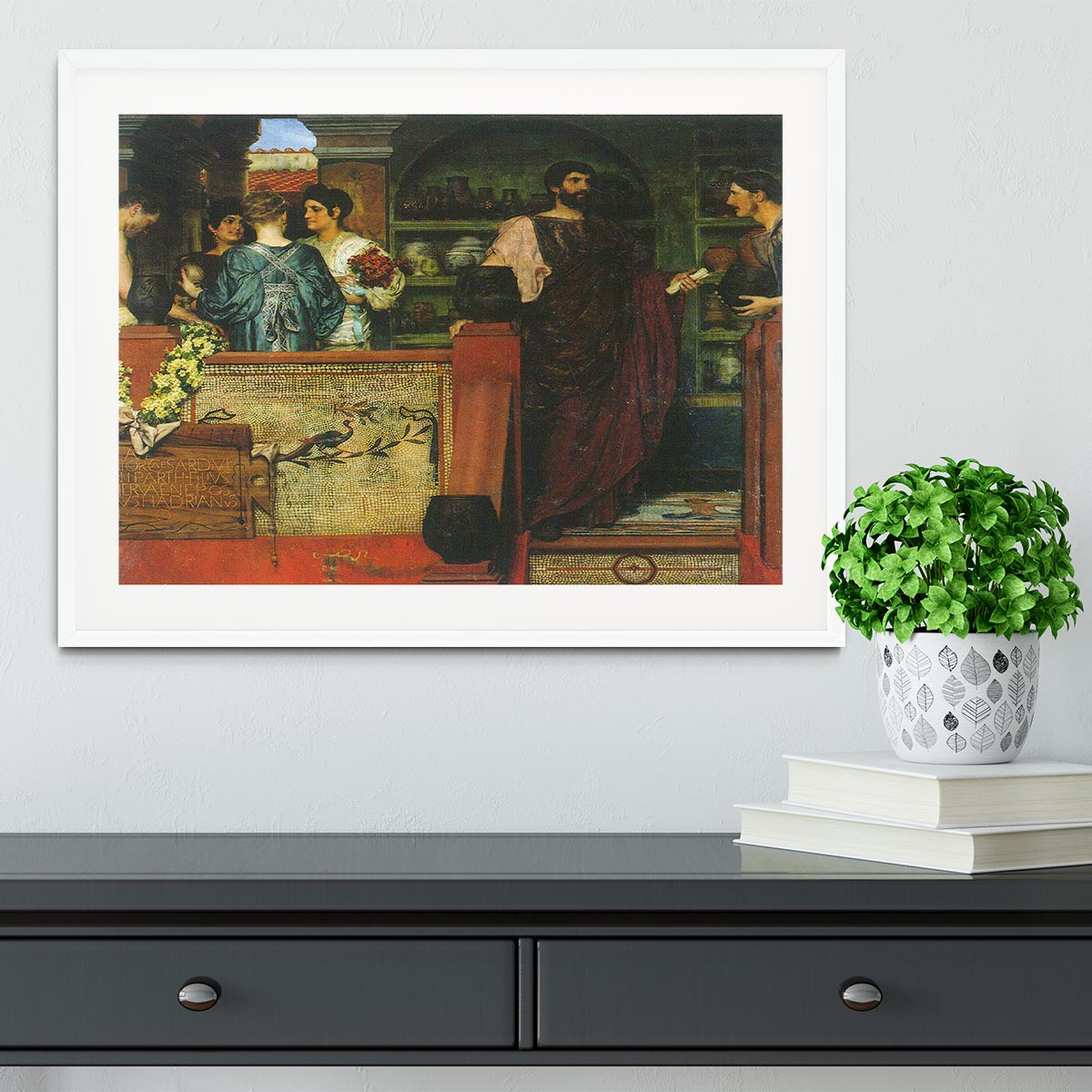 Hadrian visiting a Roman British pottery by Alma Tadema Framed Print - Canvas Art Rocks - 5