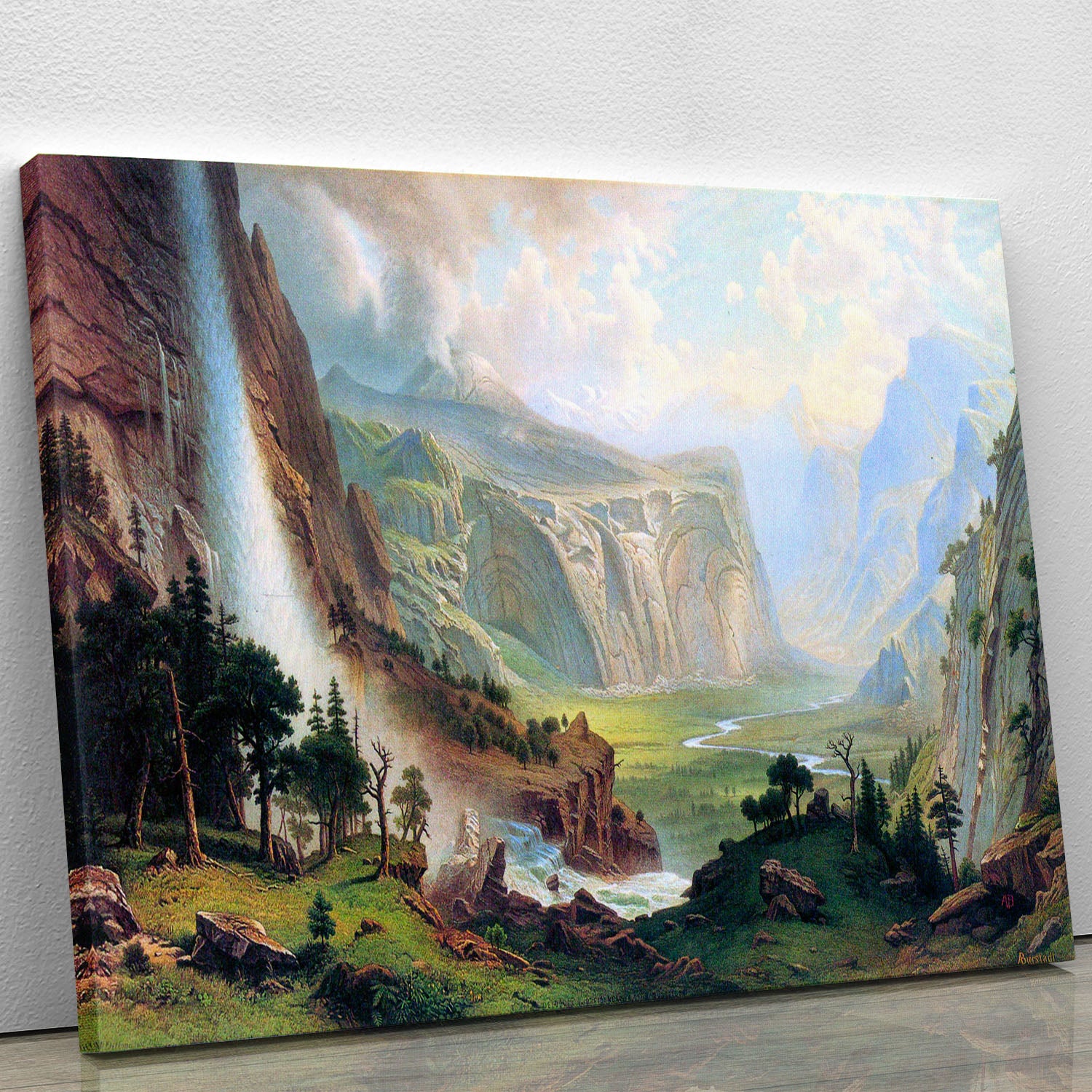 Half Dome in Yosemite by Bierstadt Canvas Print or Poster - Canvas Art Rocks - 1