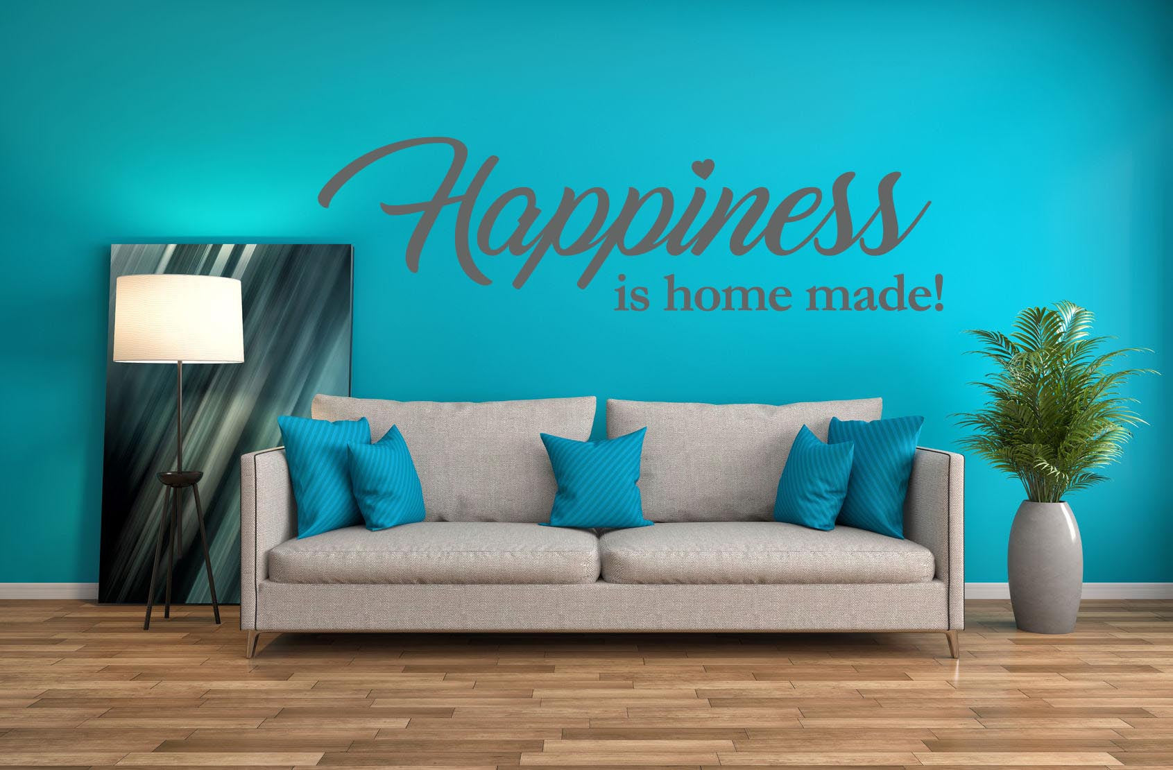 Happiness Wall Sticker - Canvas Art Rocks - 1