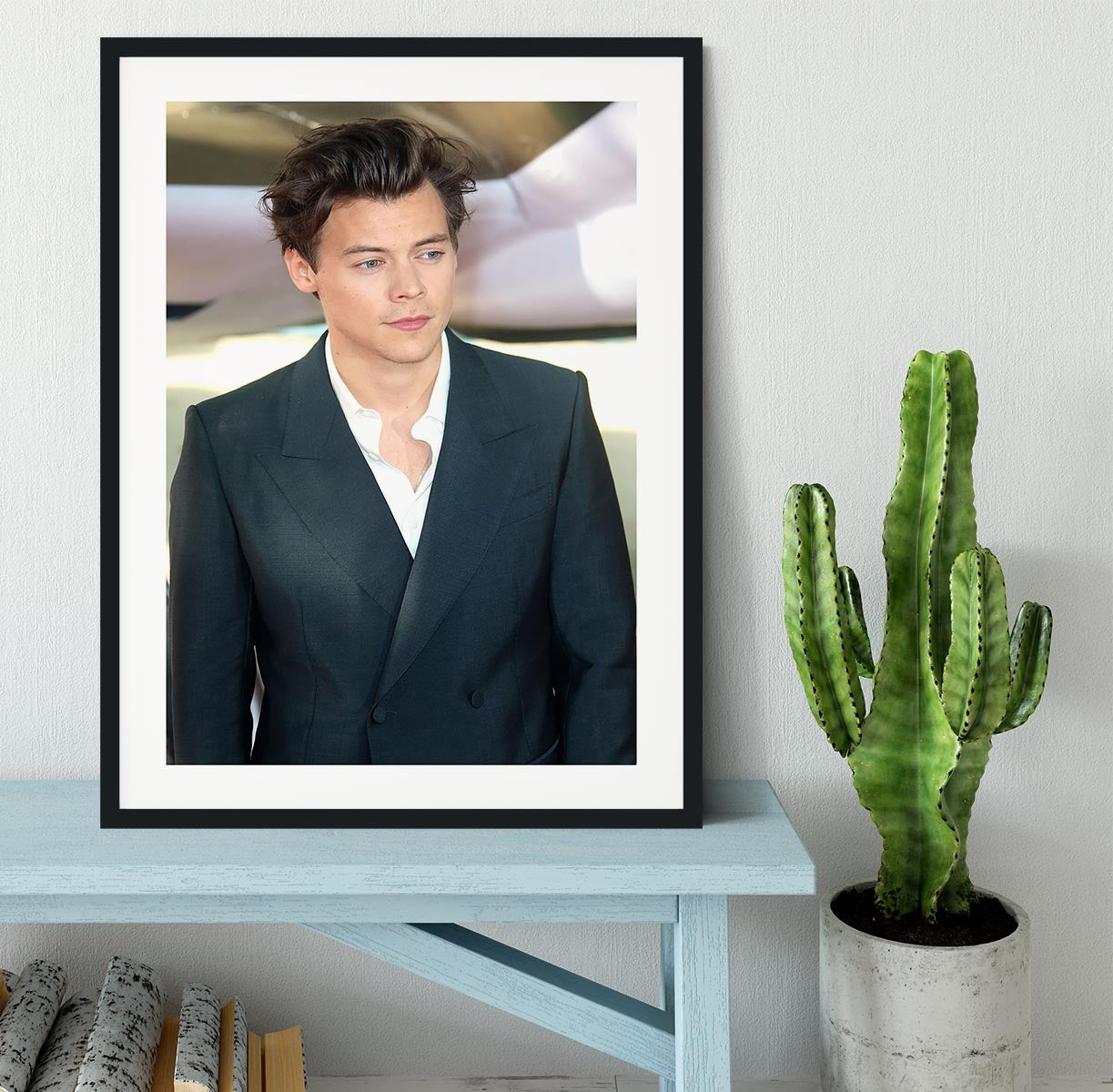 Harry Styles from One Direction Framed Print - Canvas Art Rocks - 1