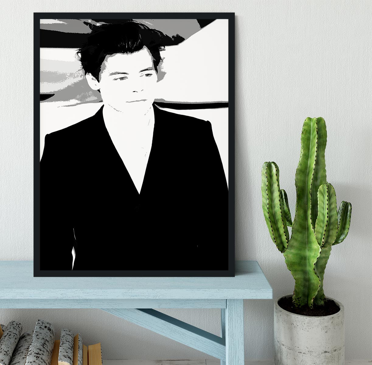 Harry Styles from One Direction Pop Art Framed Print - Canvas Art Rocks - 2