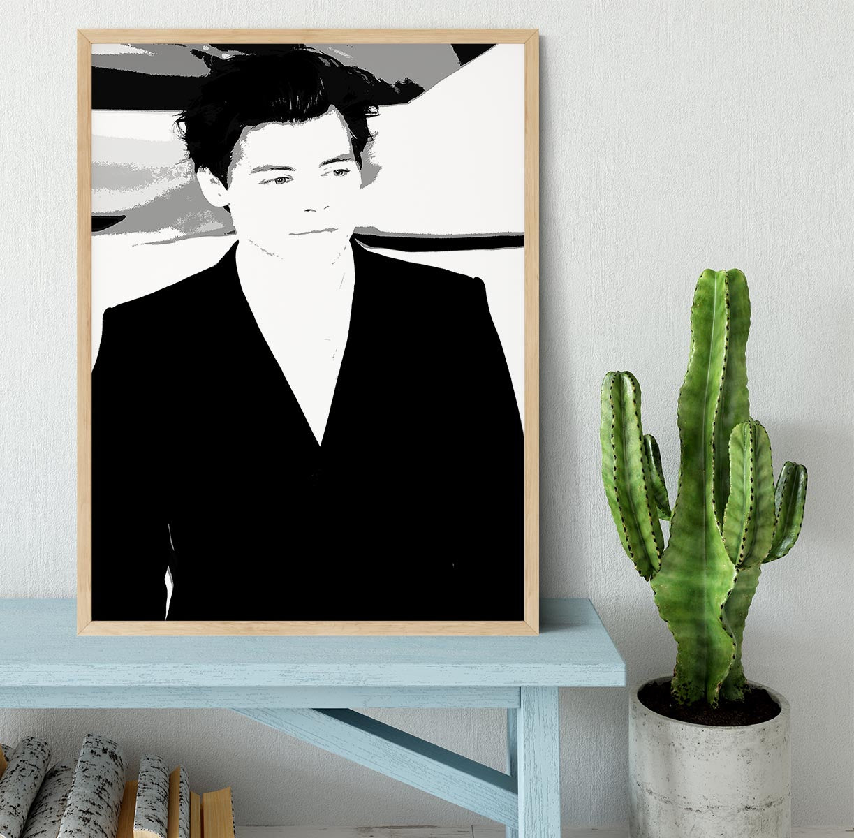 Harry Styles from One Direction Pop Art Framed Print - Canvas Art Rocks - 4