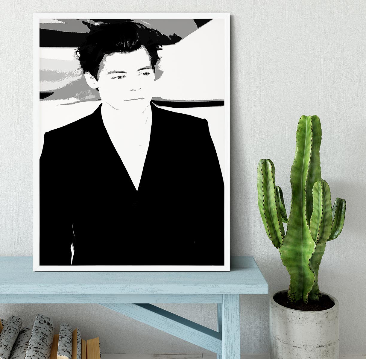 Harry Styles from One Direction Pop Art Framed Print - Canvas Art Rocks -6