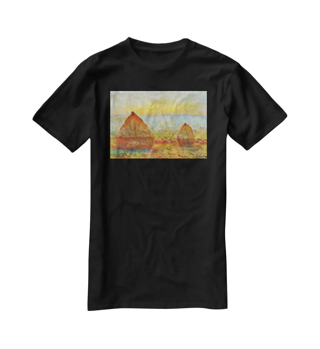Haystack 1 by Monet T-Shirt - Canvas Art Rocks - 1