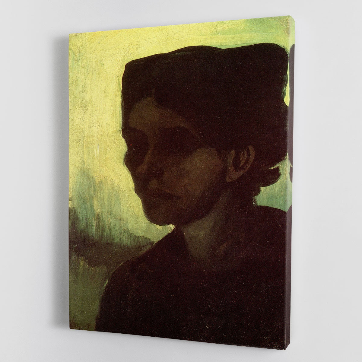 Head of a Young Peasant Woman with Dark Cap by Van Gogh Canvas Print or Poster - Canvas Art Rocks - 1