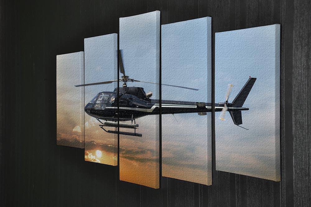 Helicopter for sightseeing 5 Split Panel Canvas  - Canvas Art Rocks - 2