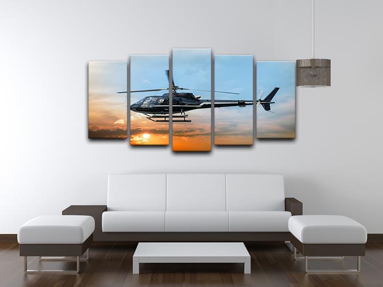 Helicopter for sightseeing 5 Split Panel Canvas  - Canvas Art Rocks - 3