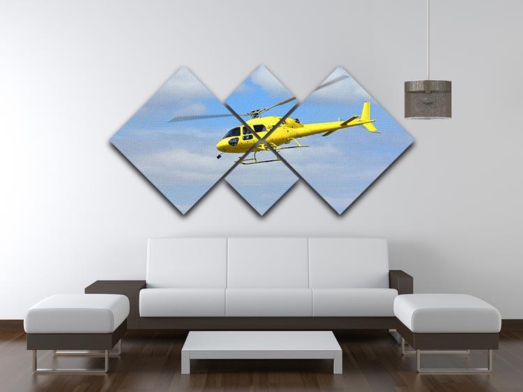 Helicopter rescue 4 Square Multi Panel Canvas  - Canvas Art Rocks - 3