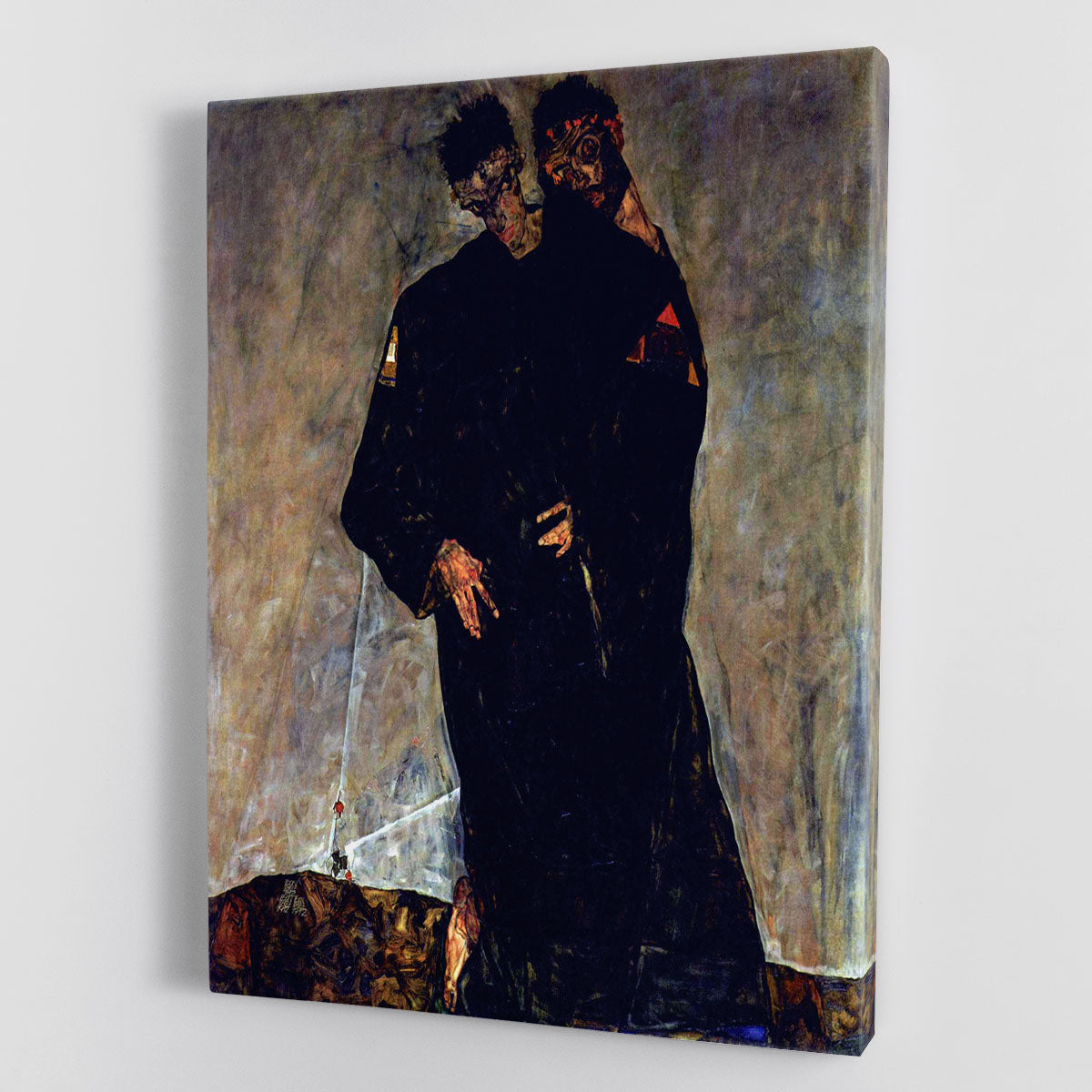 Hermits by Egon Schiele Canvas Print or Poster - Canvas Art Rocks - 1