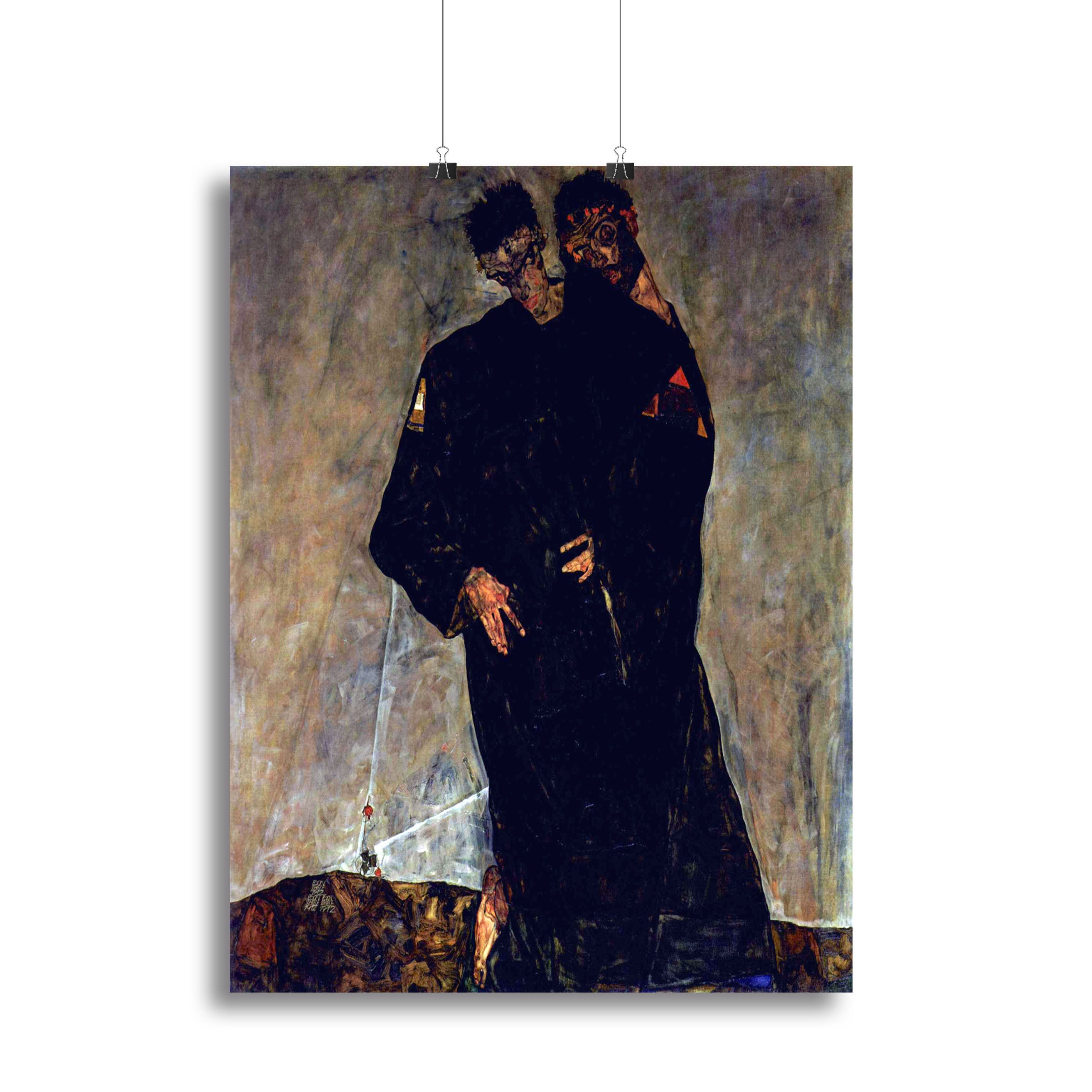 Hermits by Egon Schiele Canvas Print or Poster - Canvas Art Rocks - 2