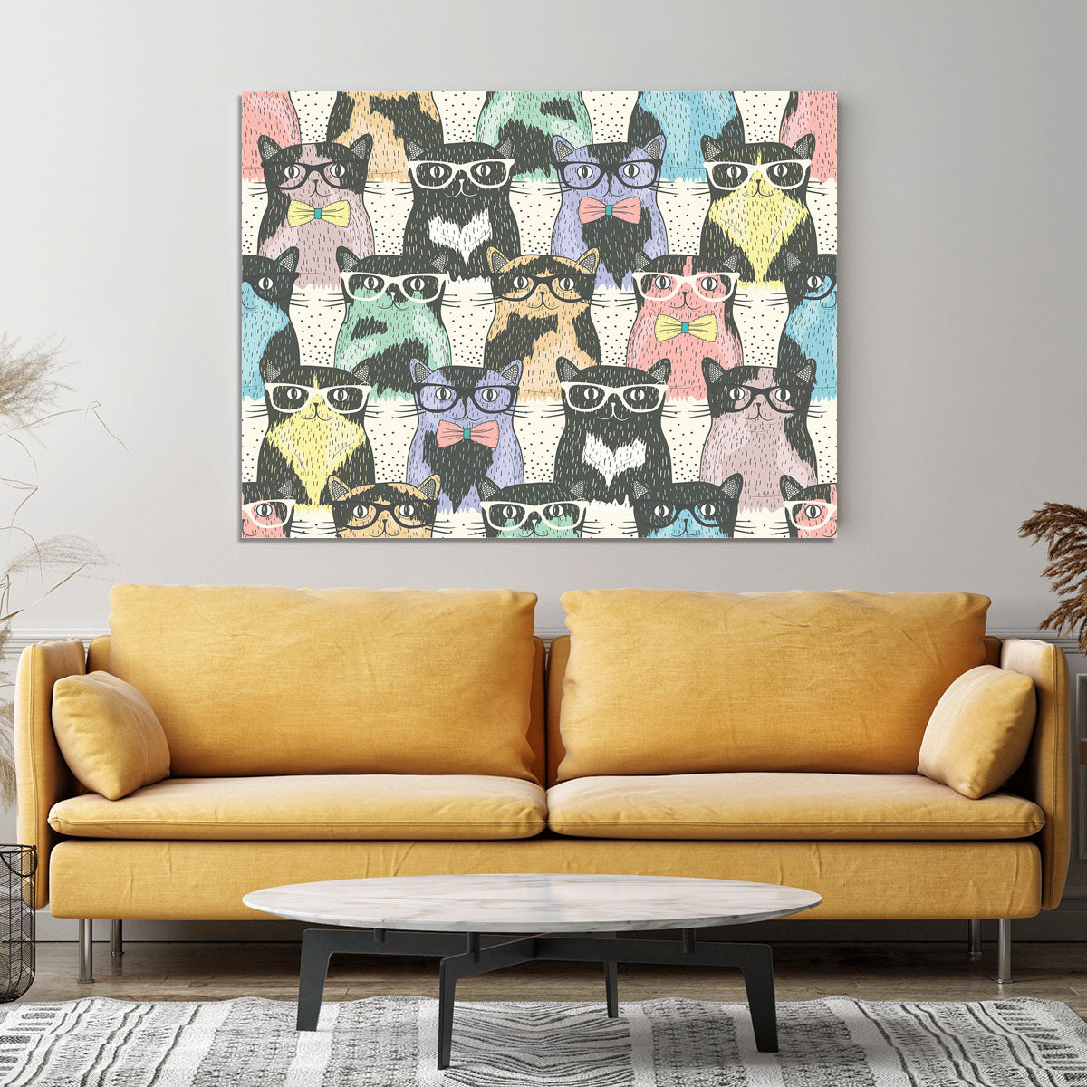 Hipster cute cats Canvas Print or Poster - Canvas Art Rocks - 4