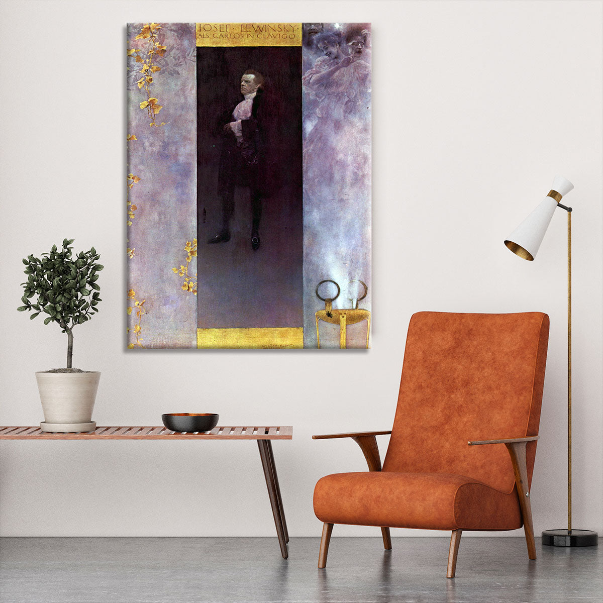 Hofburg actor Josef Lewinsky as Carlos by Klimt Canvas Print or Poster - Canvas Art Rocks - 6
