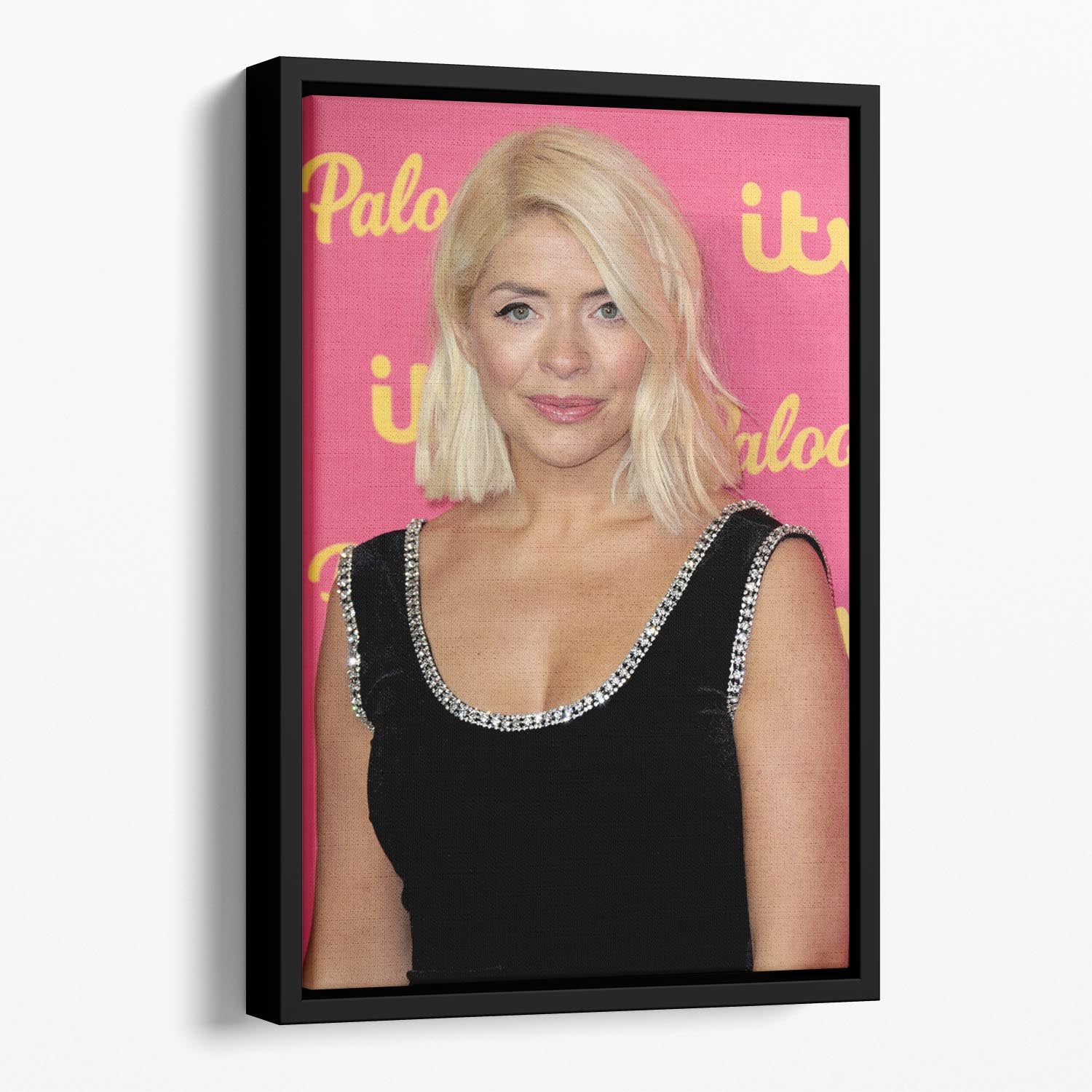 Holly Willoughby Floating Framed Canvas - Canvas Art Rocks - 1