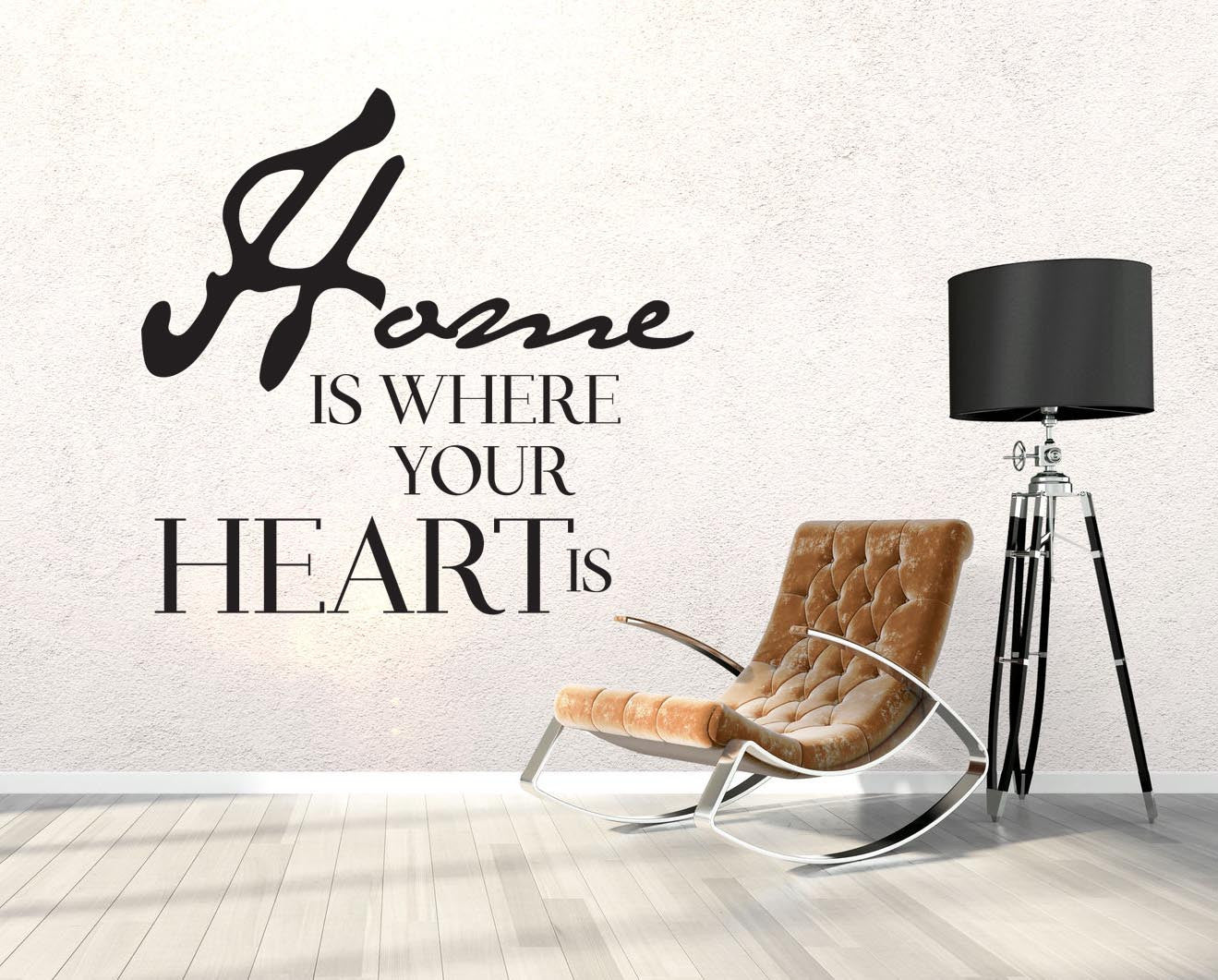 Home Is Where Your Heart Is Wall Sticker - Canvas Art Rocks - 1