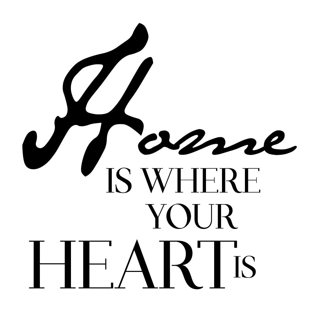 Home Is Where Your Heart Is Wall Sticker - Canvas Art Rocks - 2