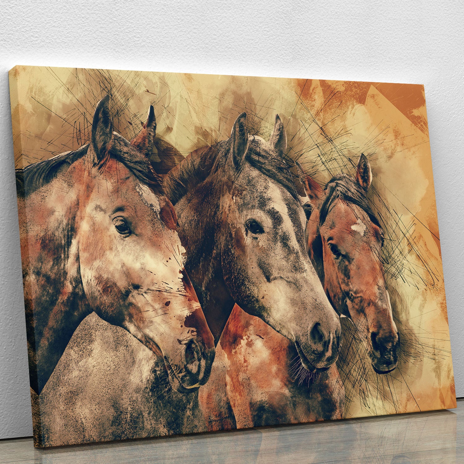 Horse Painting Canvas Print or Poster - Canvas Art Rocks - 1