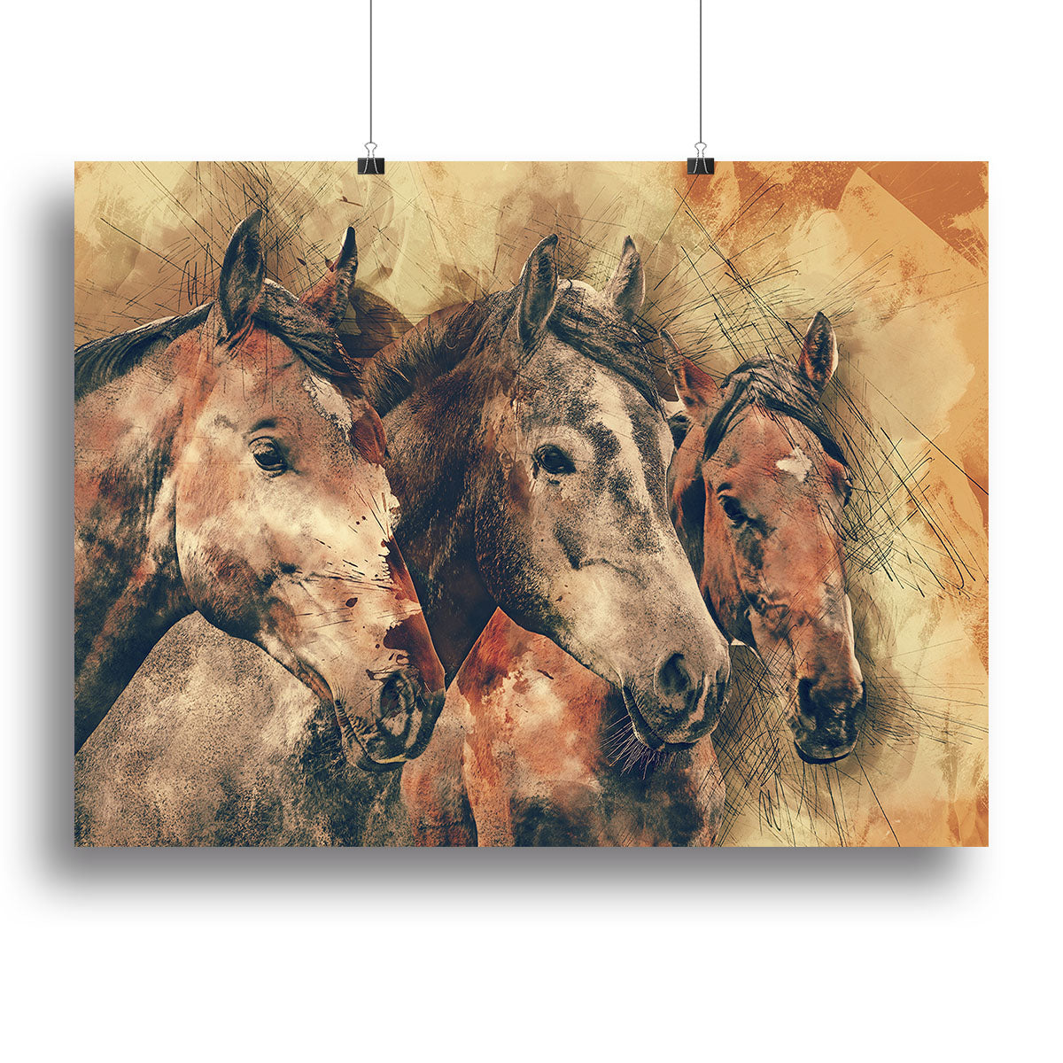 Horse Painting Canvas Print or Poster - Canvas Art Rocks - 2