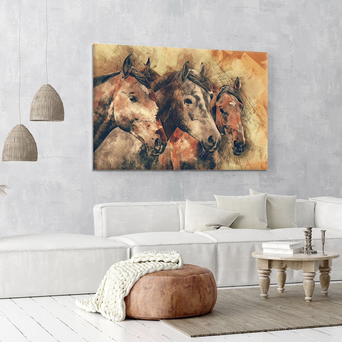 Horse Painting Canvas Print or Poster - Canvas Art Rocks - 6