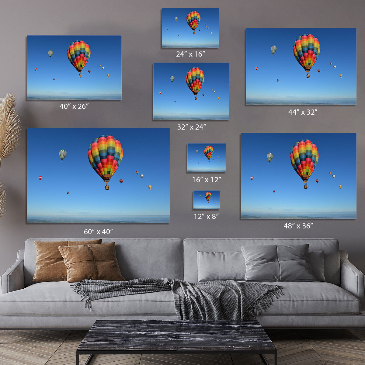 Hot Air Balloons in the sky Canvas Print or Poster - Canvas Art Rocks - 7