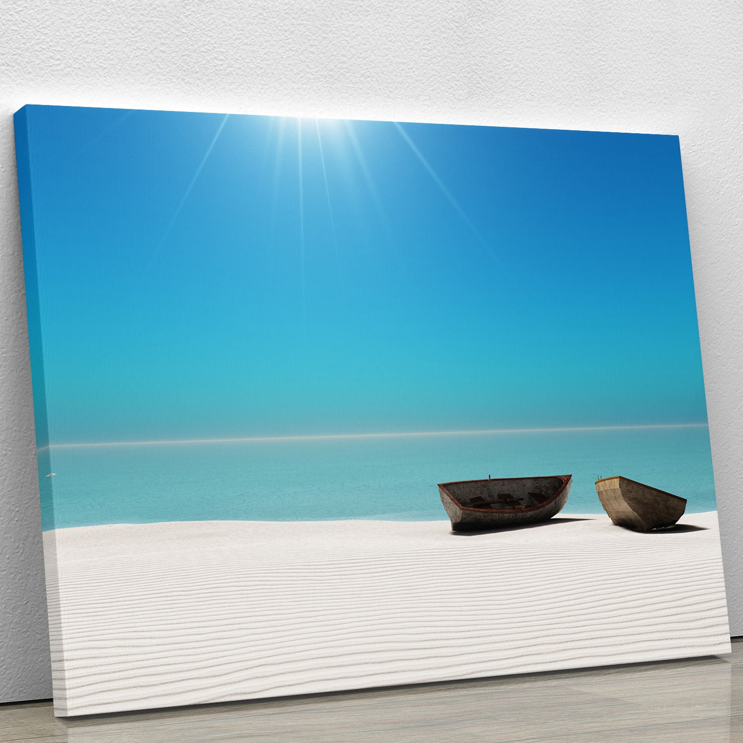 Hot Sun on White Sand Canvas Print or Poster - Canvas Art Rocks - 1