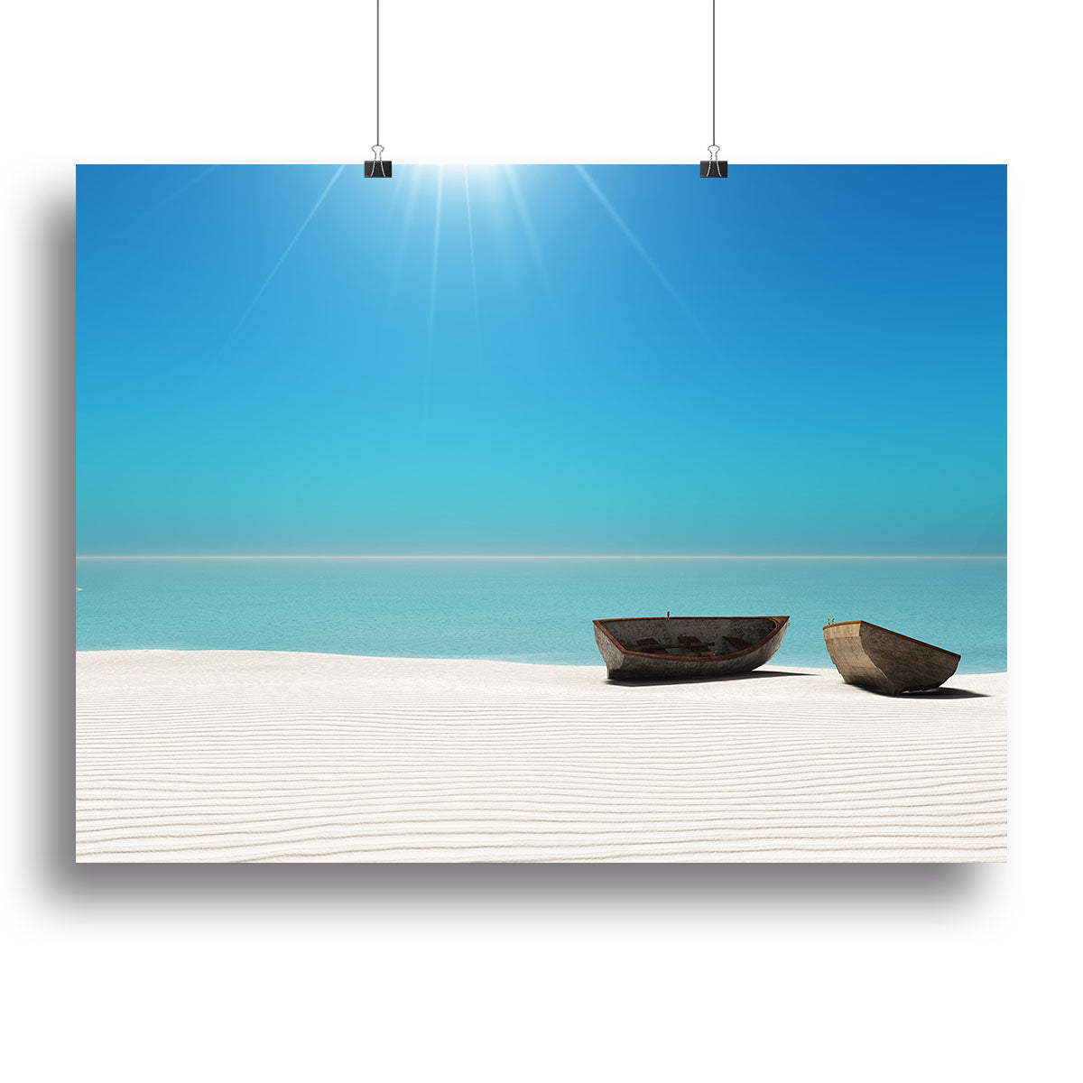 Hot Sun on White Sand Canvas Print or Poster - Canvas Art Rocks - 2