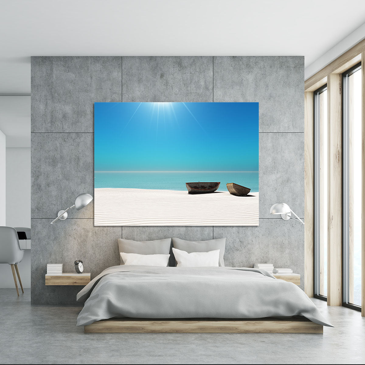 Hot Sun on White Sand Canvas Print or Poster - Canvas Art Rocks - 5