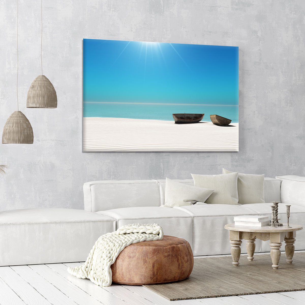 Hot Sun on White Sand Canvas Print or Poster - Canvas Art Rocks - 6