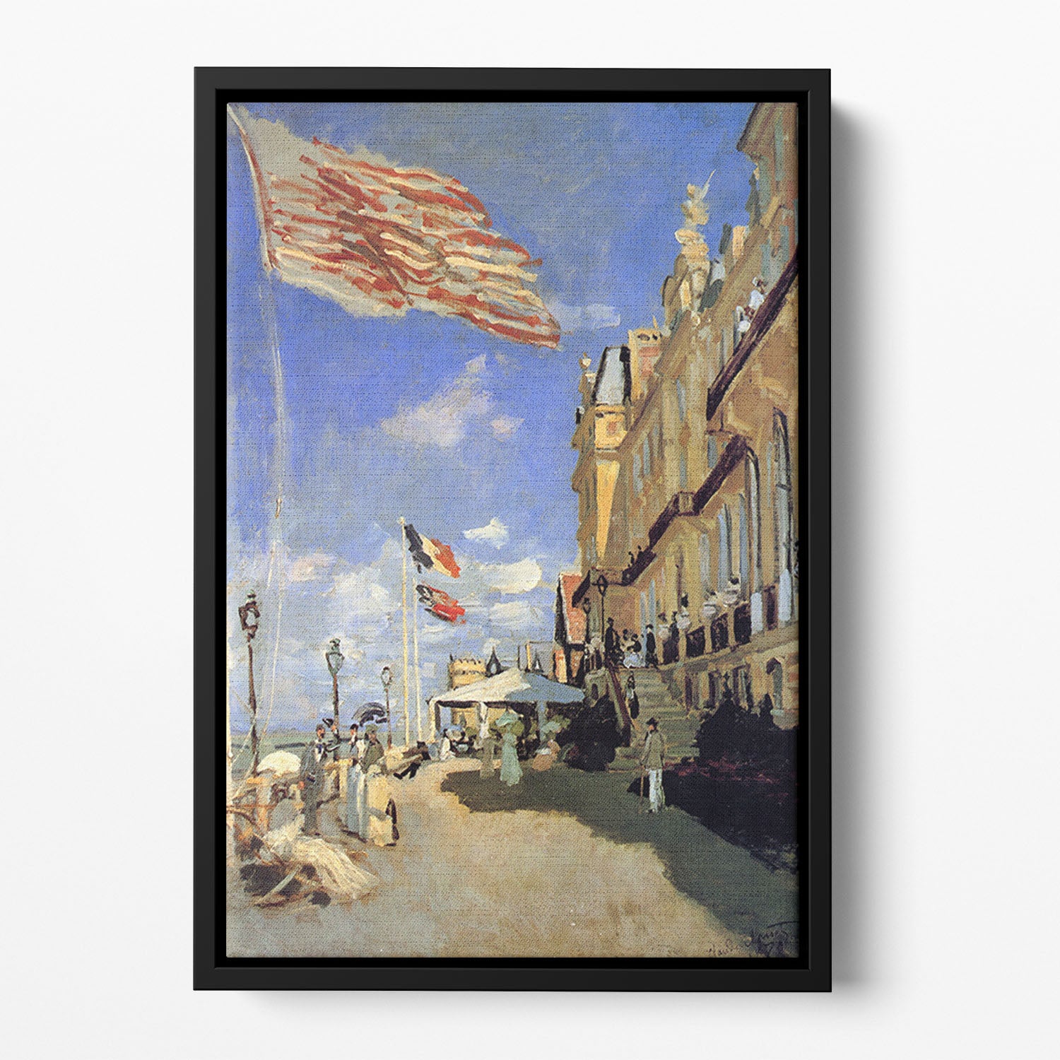 Hotel de Roches Noires a Trouville by Monet Floating Framed Canvas