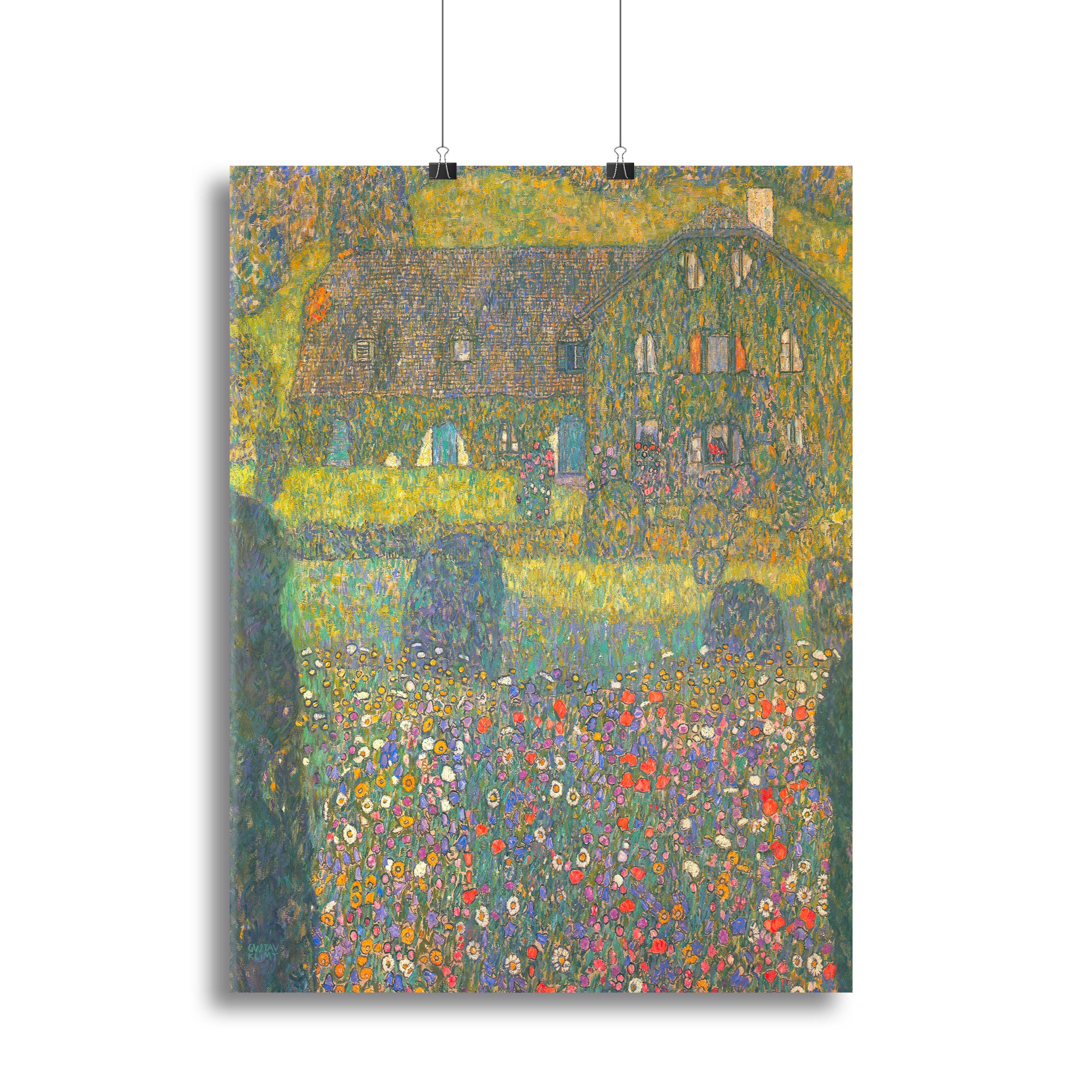 House in Attersee by Klimt Canvas Print or Poster - Canvas Art Rocks - 2