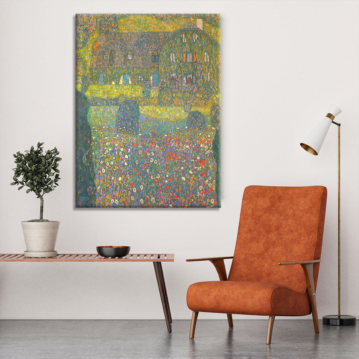 House in Attersee by Klimt Canvas Print or Poster - Canvas Art Rocks - 6