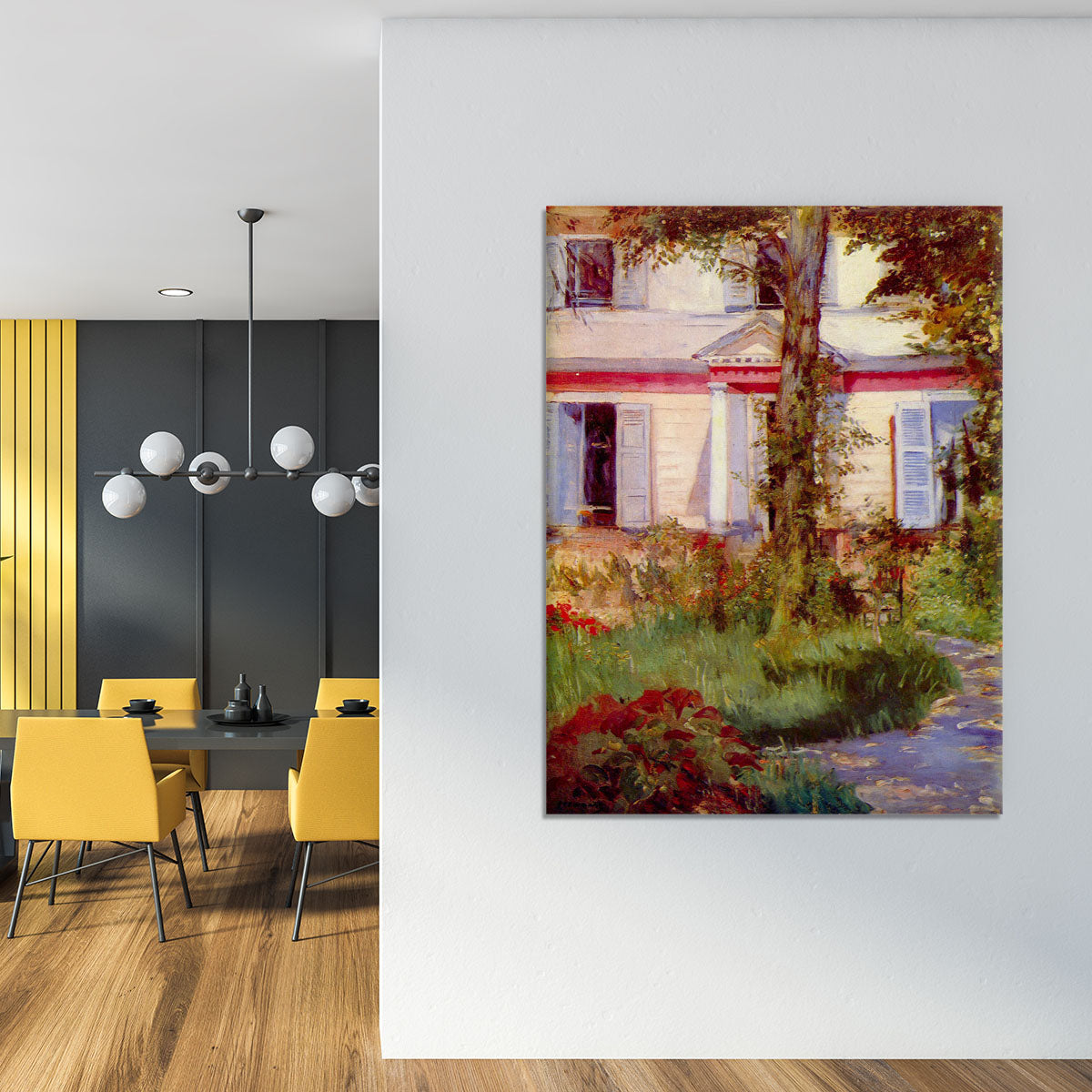 House in Rueil by Edouard Manet Canvas Print or Poster - Canvas Art Rocks - 4