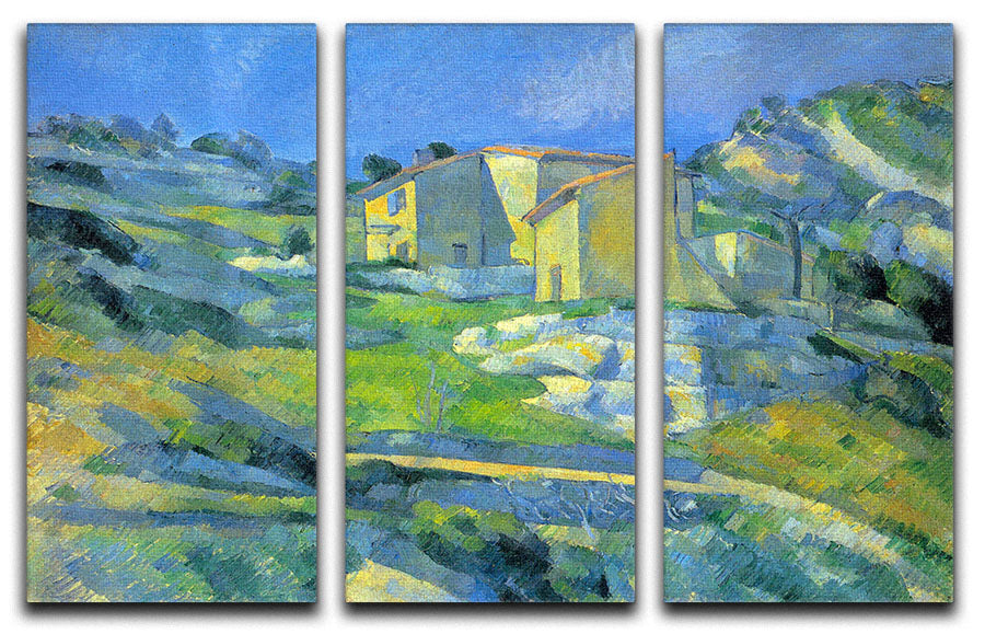 House in the Provence by Cezanne 3 Split Panel Canvas Print - Canvas Art Rocks - 1