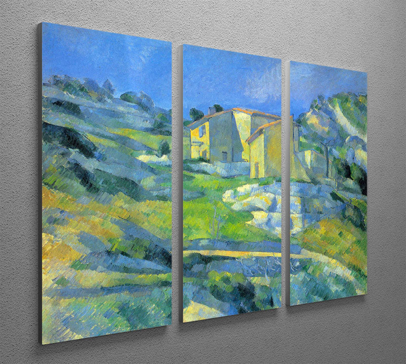 House in the Provence by Cezanne 3 Split Panel Canvas Print - Canvas Art Rocks - 2
