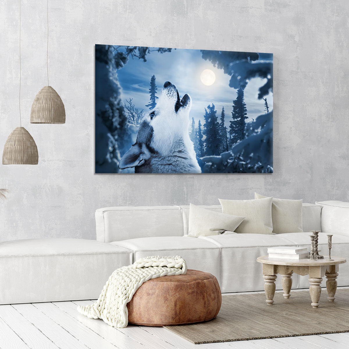 Howling to the moon Canvas Print or Poster - Canvas Art Rocks - 6