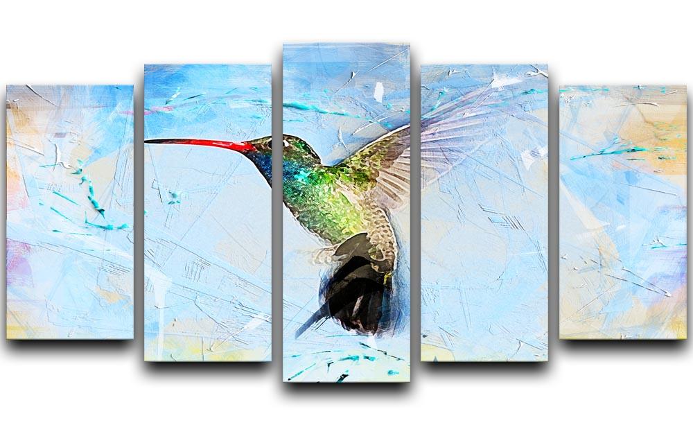 Humming Bird Painting 5 Split Panel Canvas  - Canvas Art Rocks - 1
