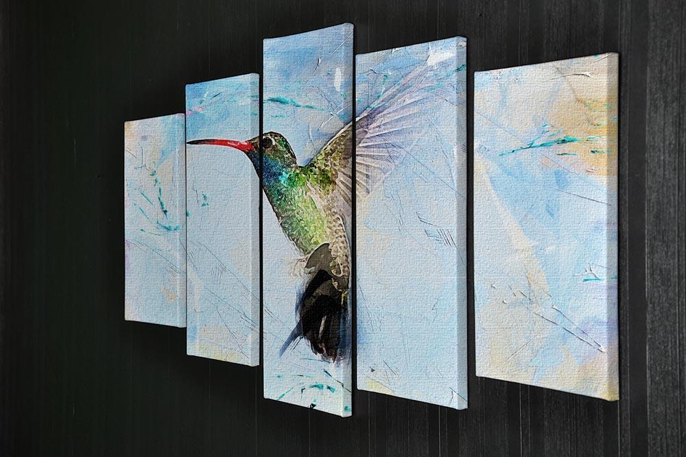 Humming Bird Painting 5 Split Panel Canvas - Canvas Art Rocks - 2