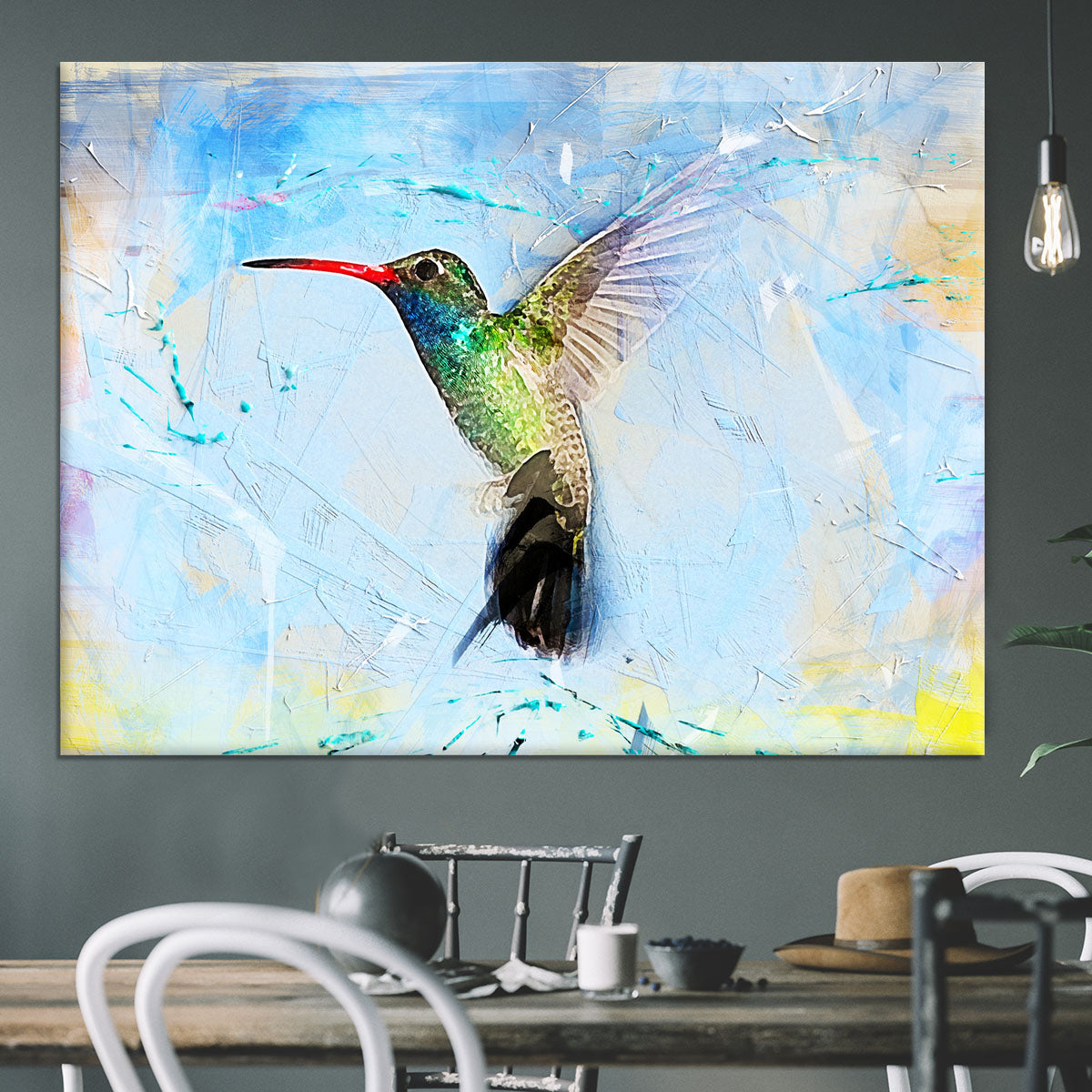 Humming Bird Painting Canvas Print or Poster - Canvas Art Rocks - 3