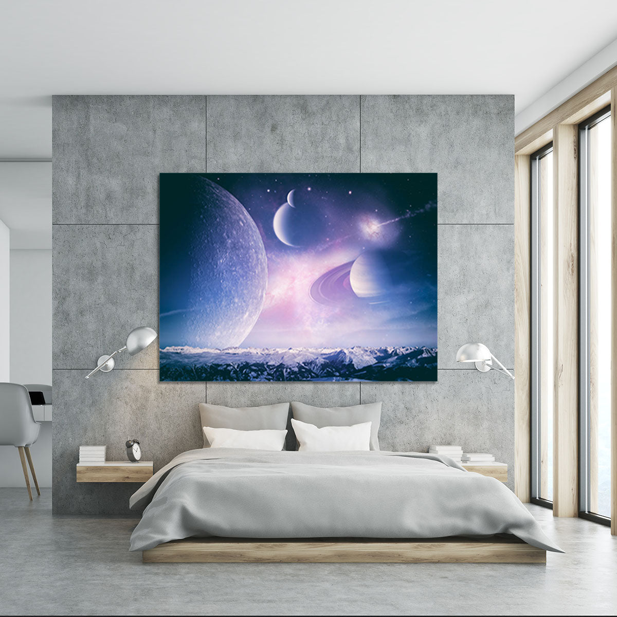 Ice world and planets Canvas Print or Poster - Canvas Art Rocks - 5