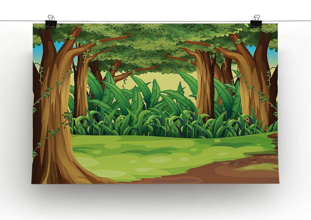 Illustration of the giant trees in the forest Canvas Print or Poster - Canvas Art Rocks - 2
