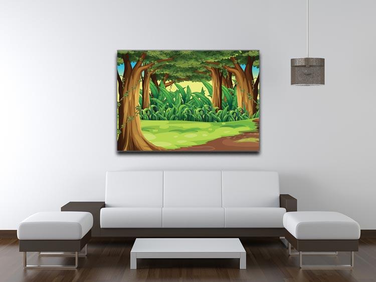Illustration of the giant trees in the forest Canvas Print or Poster - Canvas Art Rocks - 4