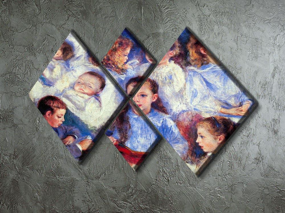 Images of childrens character heads by Renoir 4 Square Multi Panel Canvas - Canvas Art Rocks - 2