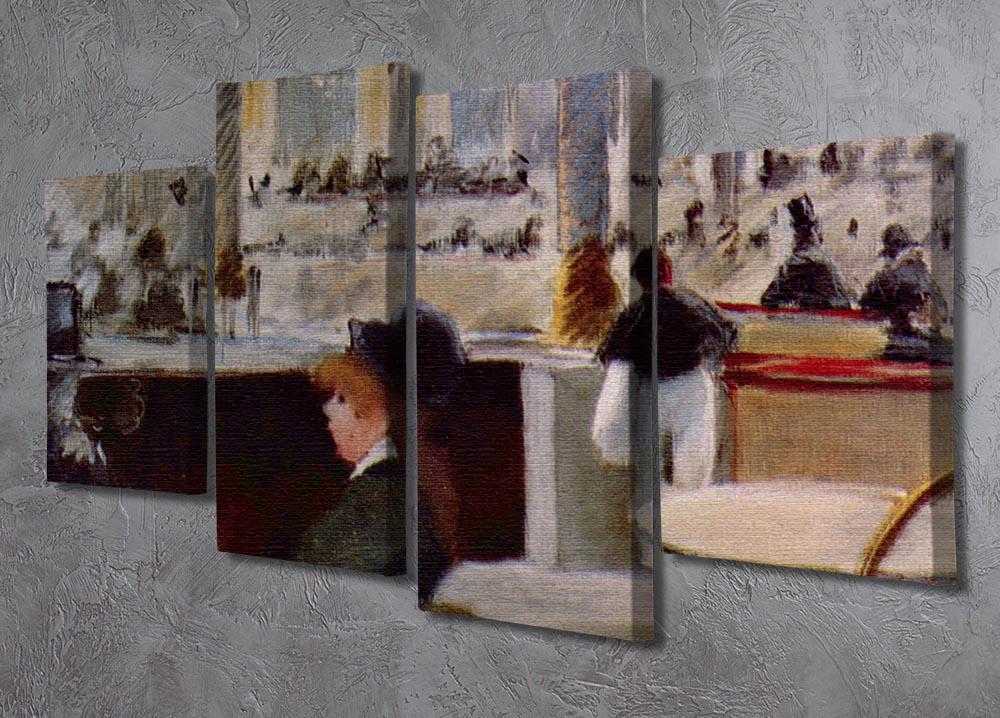 In Cafe 1 by Manet 4 Split Panel Canvas - Canvas Art Rocks - 2