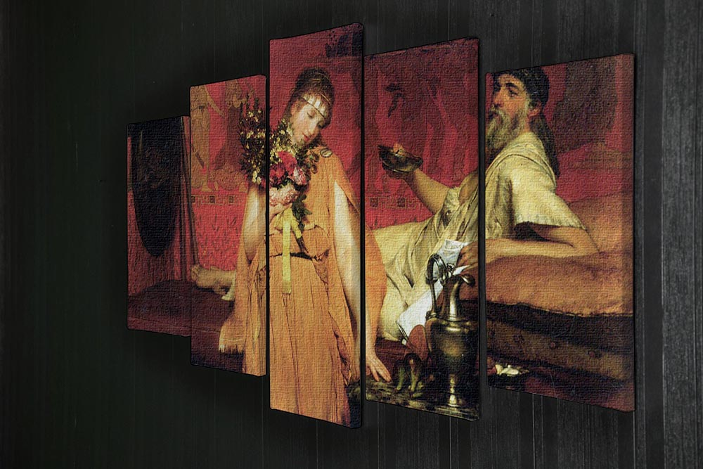 In a state of trepidation by Alma Tadema 5 Split Panel Canvas - Canvas Art Rocks - 2