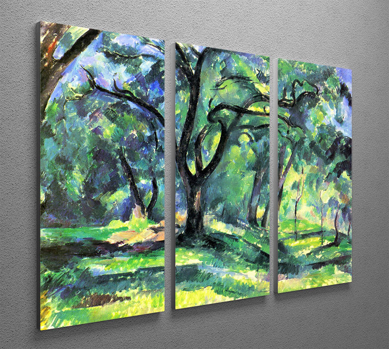 In the Woods by Cezanne 3 Split Panel Canvas Print - Canvas Art Rocks - 2