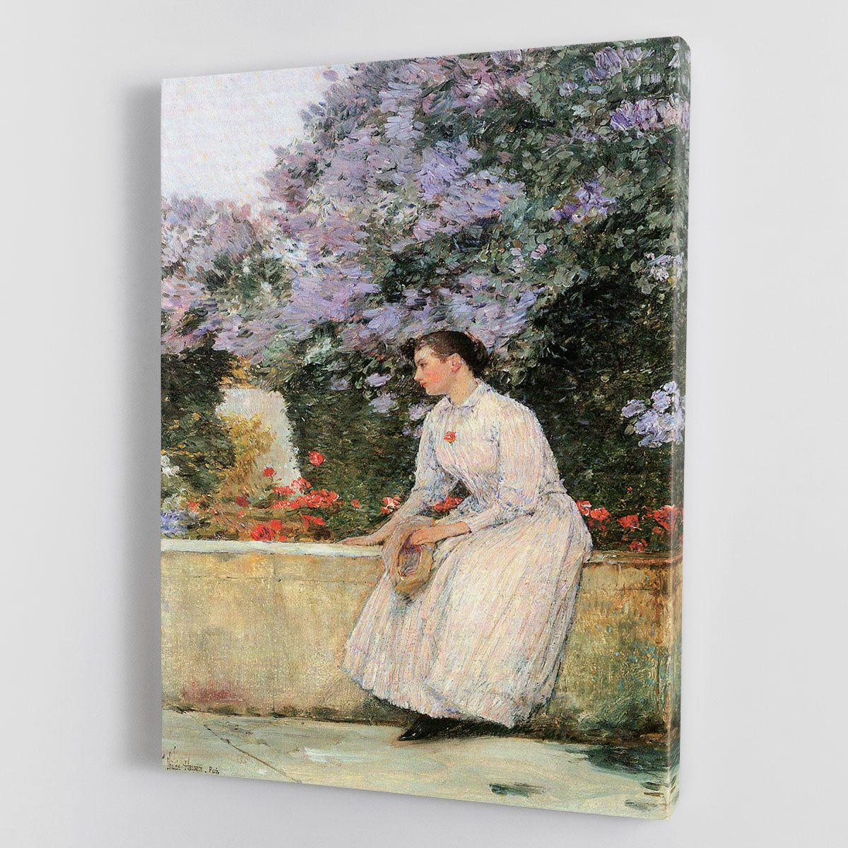 In the garden by Hassam Canvas Print or Poster - Canvas Art Rocks - 1