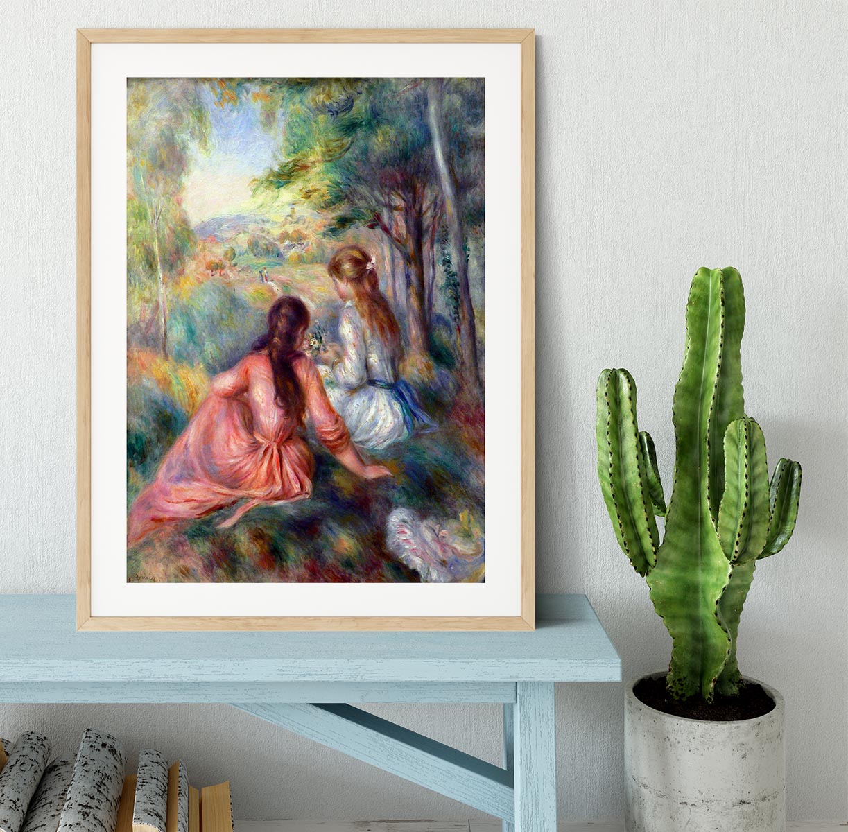In the meadow by Renoir Framed Print - Canvas Art Rocks - 3