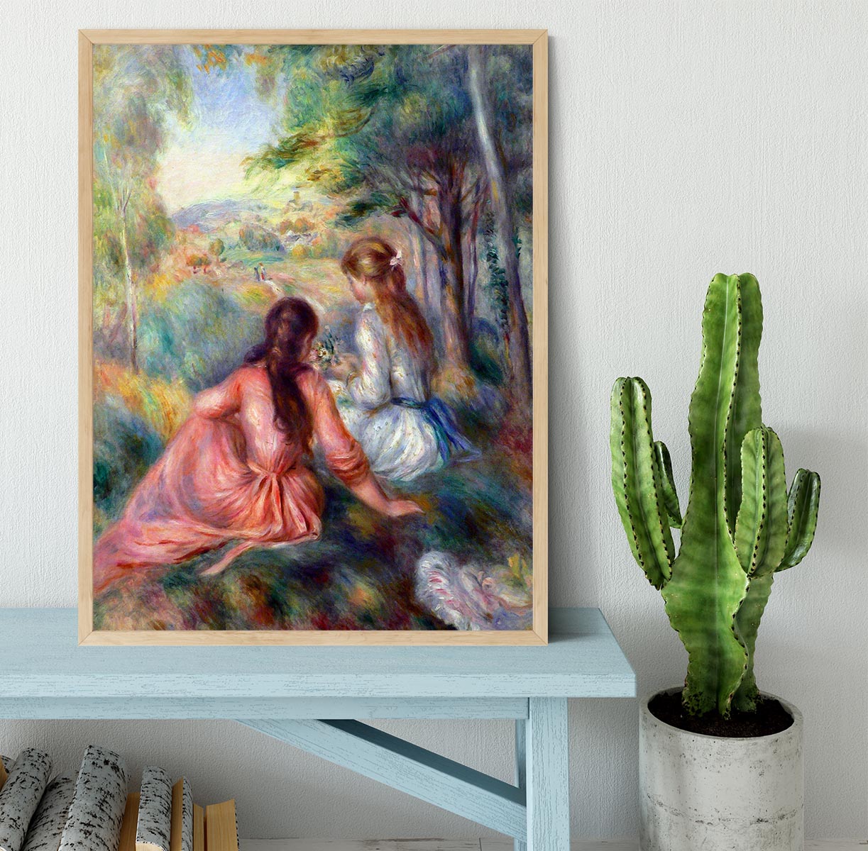 In the meadow by Renoir Framed Print - Canvas Art Rocks - 4